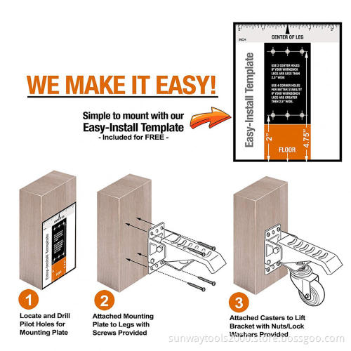 Mobile Caster Work Bench Caster